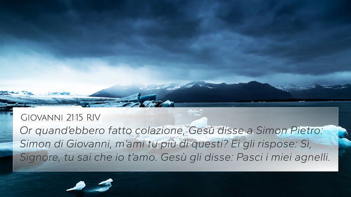 Giovanni 21:15 RIV Bible Verse Image