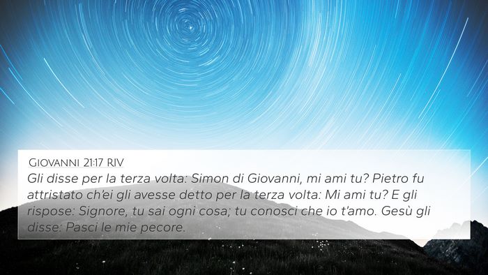 Giovanni 21:17 RIV Bible Verse Image