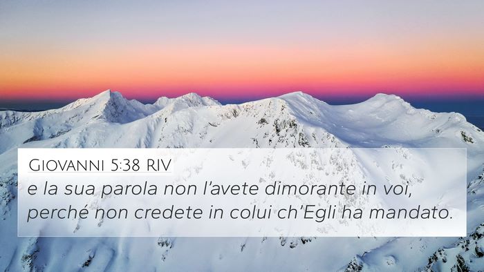 Giovanni 5:38 RIV Bible Verse Image