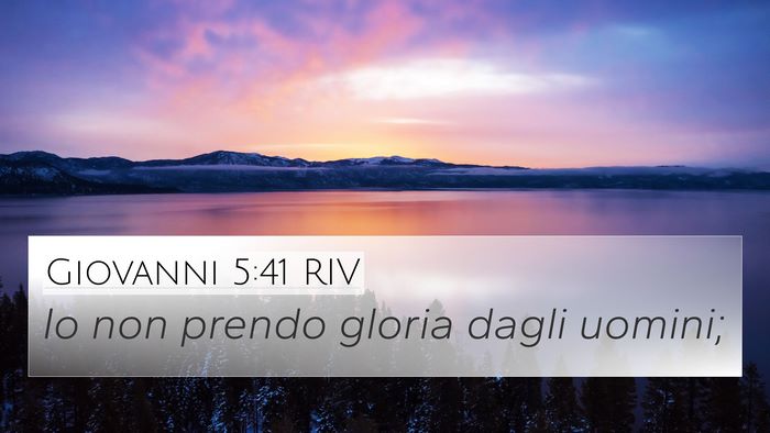 Giovanni 5:41 RIV Bible Verse Image