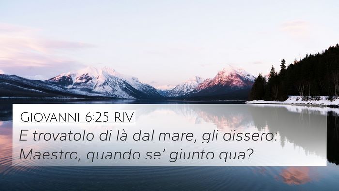 Giovanni 6:25 RIV Bible Verse Image
