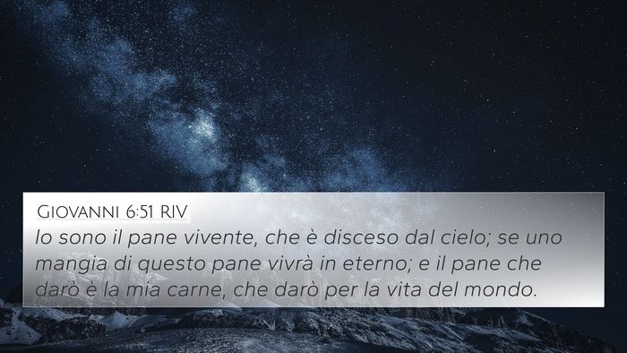 Giovanni 6:51 RIV Bible Verse Image