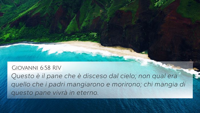 Giovanni 6:58 RIV Bible Verse Image