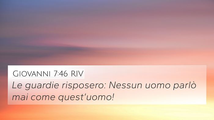 Giovanni 7:46 RIV Bible Verse Image
