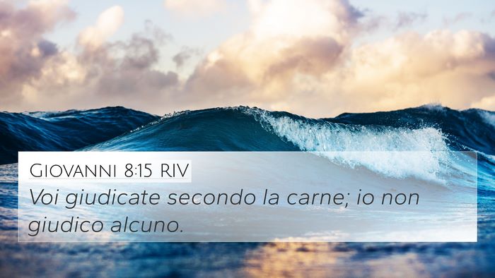 Giovanni 8:15 RIV Bible Verse Image