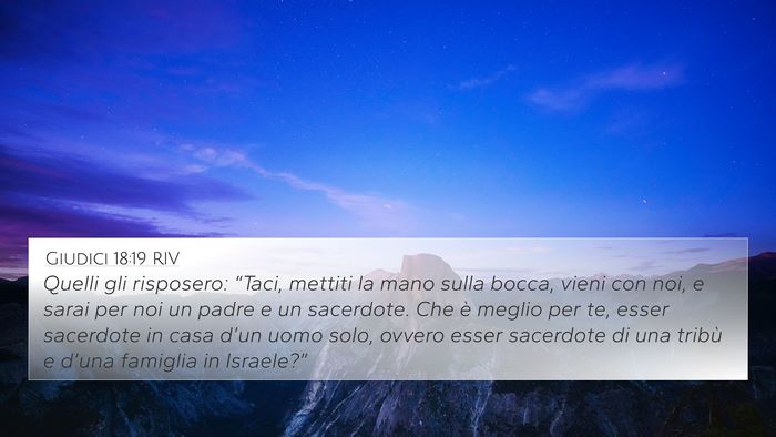 Giudici 18:19 RIV Bible Verse Image