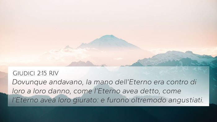 Giudici 2:15 RIV Bible Verse Image