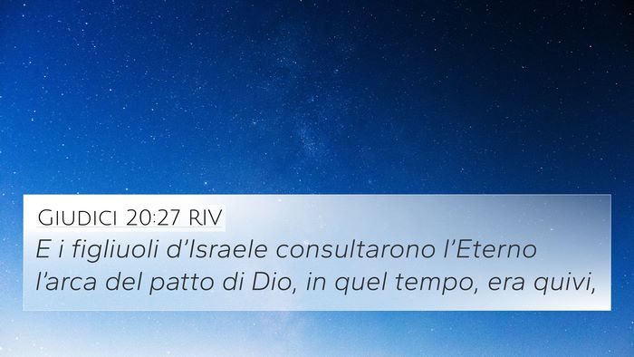 Giudici 20:27 RIV Bible Verse Image