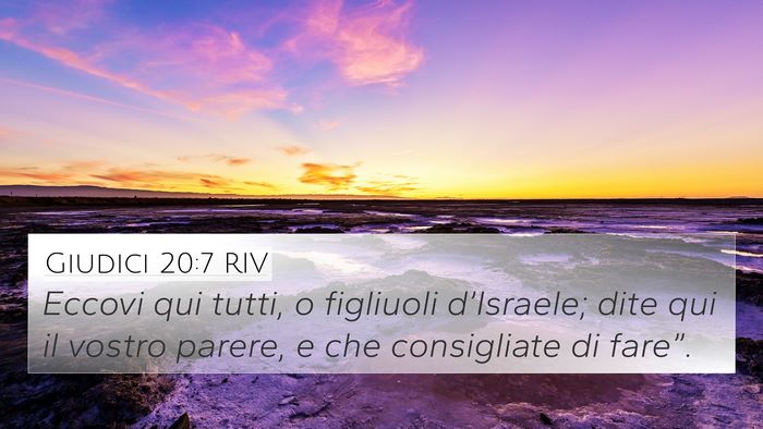 Giudici 20:7 RIV Bible Verse Image
