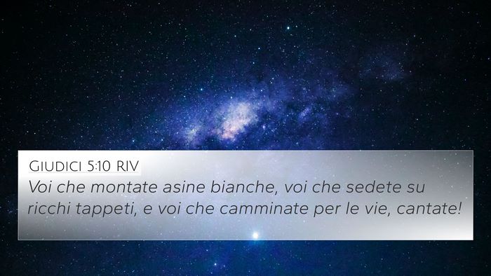 Giudici 5:10 RIV Bible Verse Image