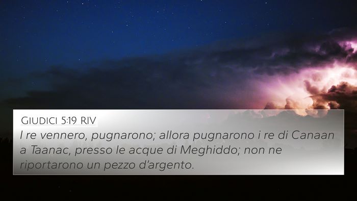 Giudici 5:19 RIV Bible Verse Image