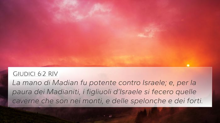 Giudici 6:2 RIV Bible Verse Image