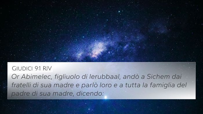 Giudici 9:1 RIV Bible Verse Image