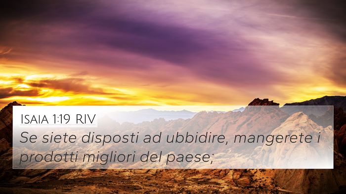 Isaia 1:19 RIV Bible Verse Image