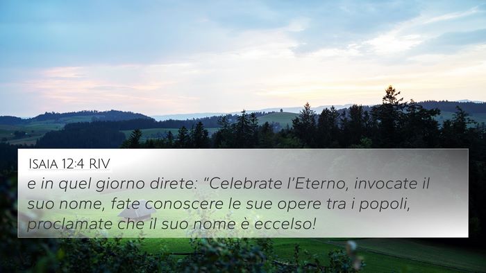 Isaia 12:4 RIV Bible Verse Image