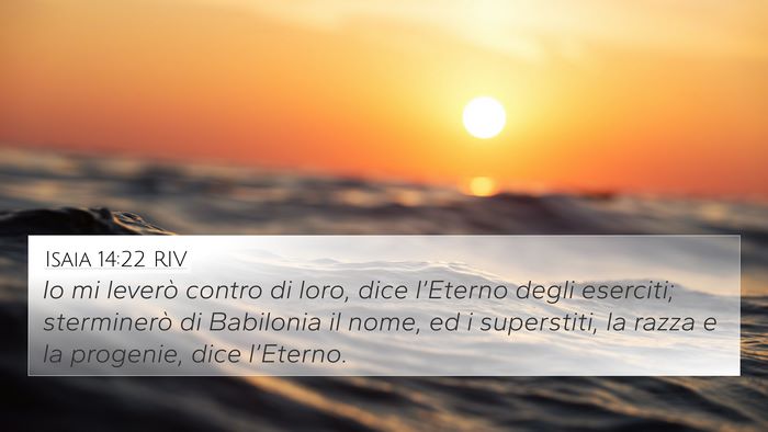 Isaia 14:22 RIV Bible Verse Image