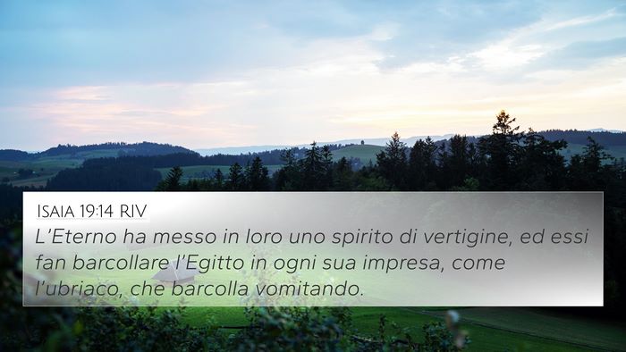 Isaia 19:14 RIV Bible Verse Image