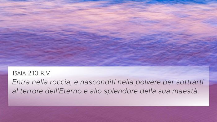 Isaia 2:10 RIV Bible Verse Image