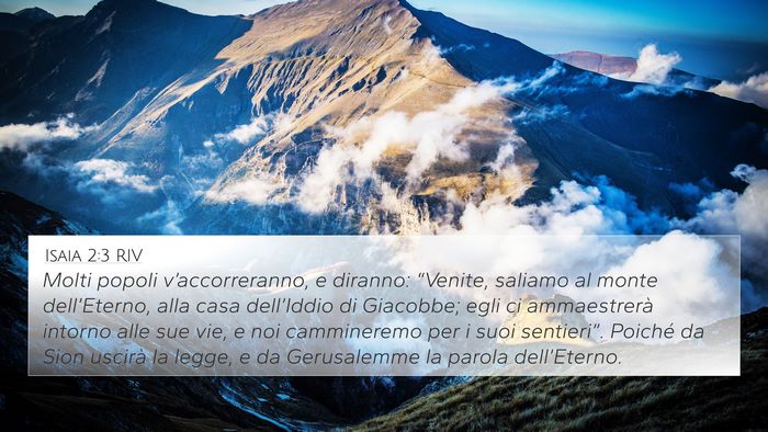 Isaia 2:3 RIV Bible Verse Image