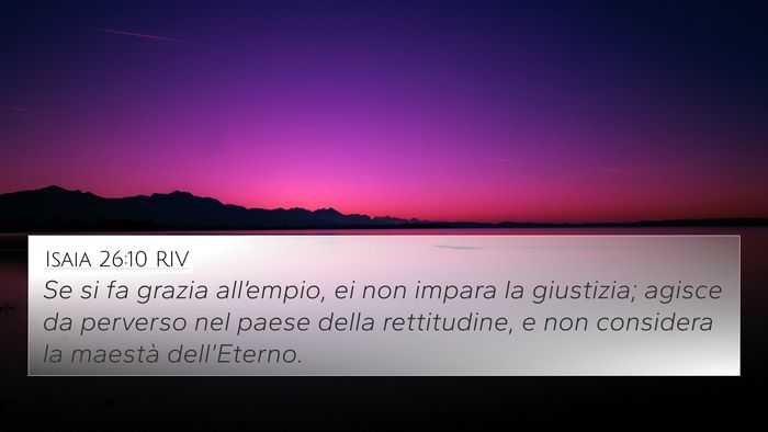 Isaia 26:10 RIV Bible Verse Image