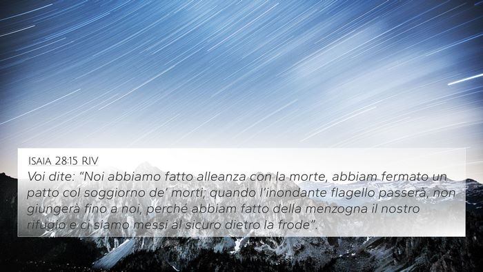 Isaia 28:15 RIV Bible Verse Image