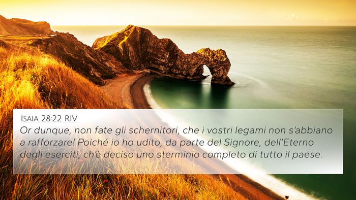 Isaia 28:22 RIV Bible Verse Image