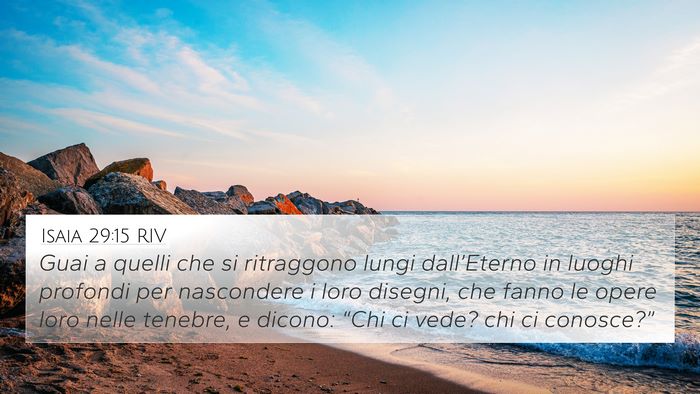 Isaia 29:15 RIV Bible Verse Image