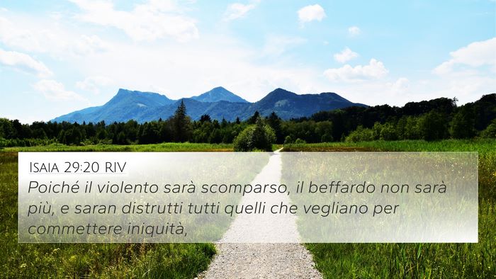 Isaia 29:20 RIV Bible Verse Image