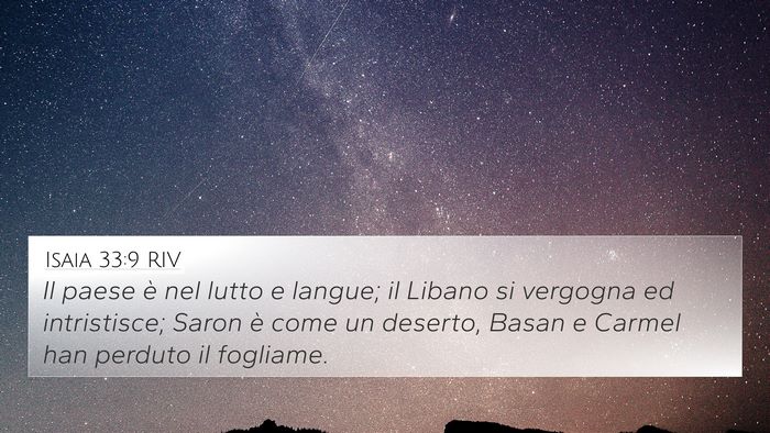 Isaia 33:9 RIV Bible Verse Image