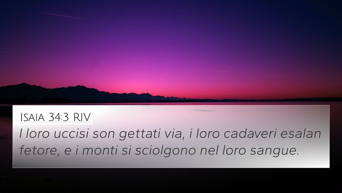 Isaia 34:3 RIV Bible Verse Image