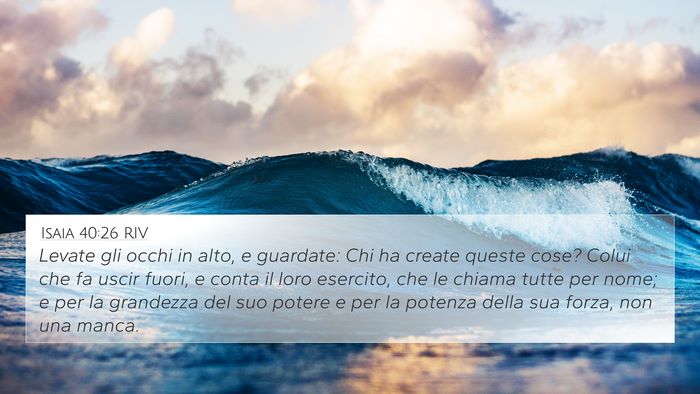 Isaia 40:26 RIV Bible Verse Image