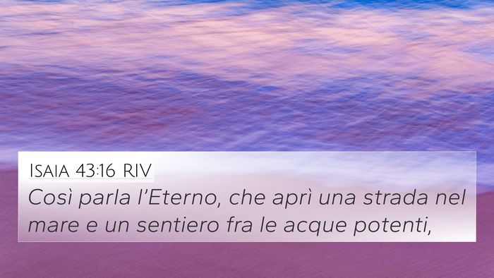 Isaia 43:16 RIV Bible Verse Image