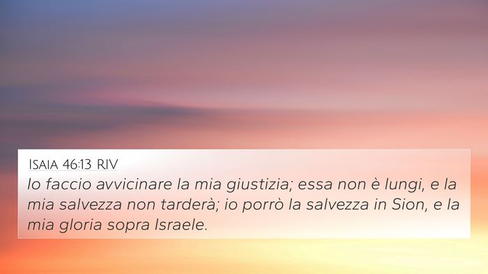 Isaia 46:13 RIV Bible Verse Image