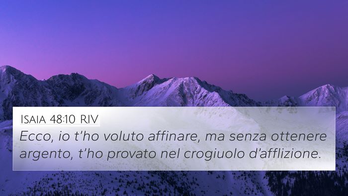 Isaia 48:10 RIV Bible Verse Image