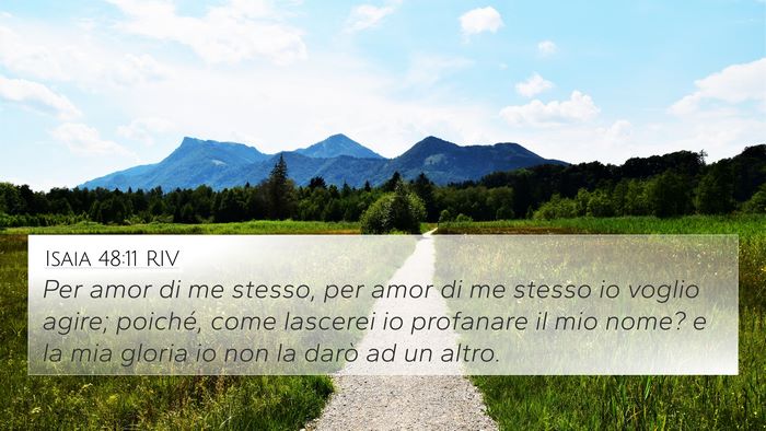 Isaia 48:11 RIV 4K Wallpaper - Per amor di me stesso, per amor di me stesso io - 4K Wallpaper Bible Verse