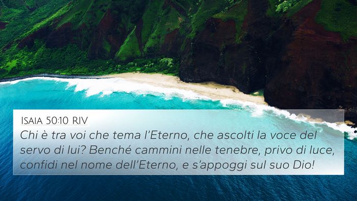 Isaia 50:10 RIV Bible Verse Image