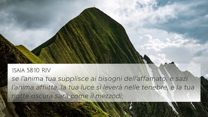 Isaia 58:10 RIV Bible Verse Image