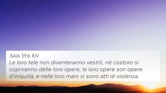 Isaia 59:6 RIV Bible Verse Image
