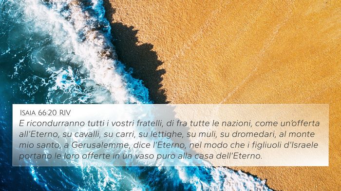 Isaia 66:20 RIV Bible Verse Image