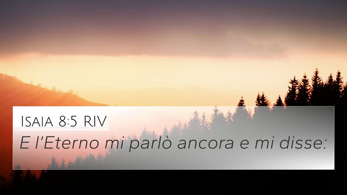 Isaia 8:5 RIV Bible Verse Image