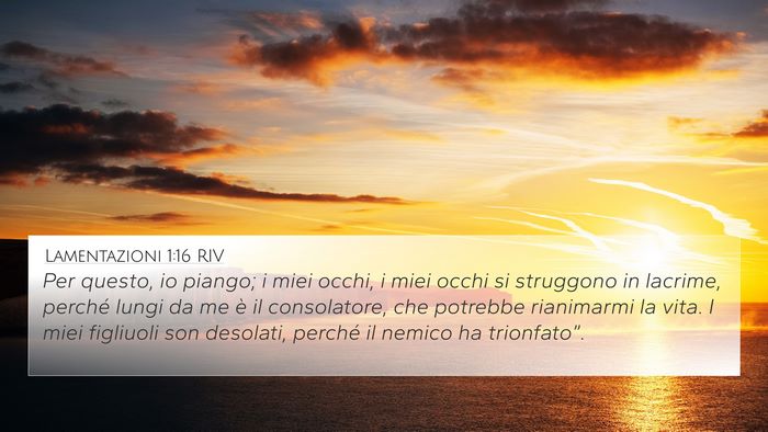Lamentazioni 1:16 RIV Bible Verse Image