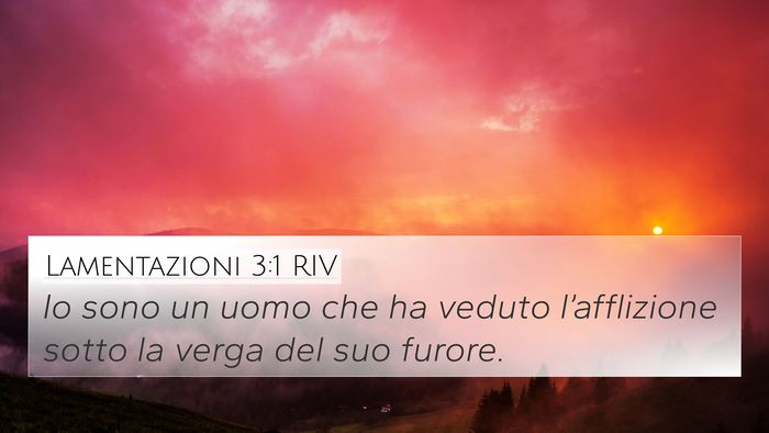 Lamentazioni 3:1 RIV Bible Verse Image