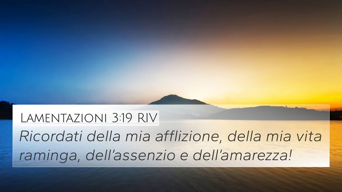 Lamentazioni 3:19 RIV Bible Verse Image