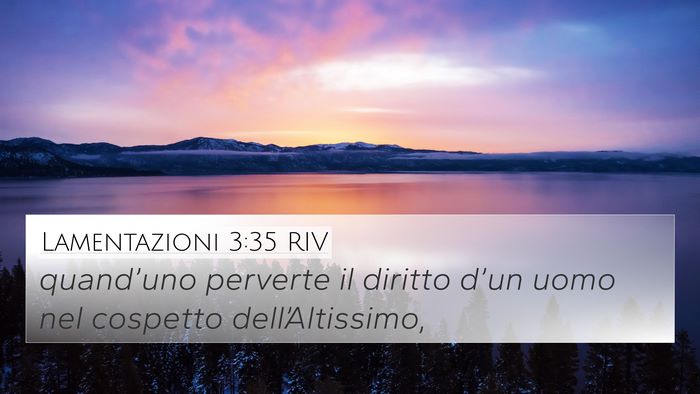 Lamentazioni 3:35 RIV Bible Verse Image