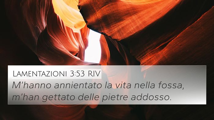 Lamentazioni 3:53 RIV Bible Verse Image