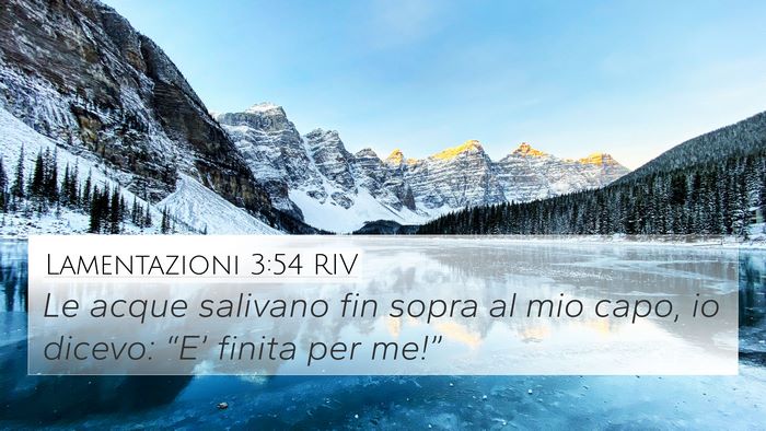 Lamentazioni 3:54 RIV Bible Verse Image