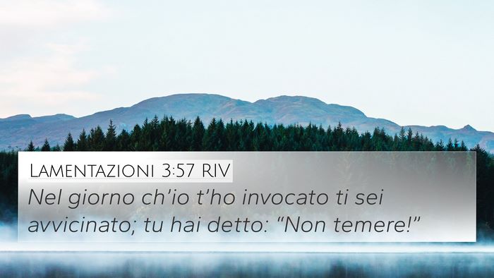 Lamentazioni 3:57 RIV 4K Wallpaper - Nel giorno ch’io t’ho invocato ti sei - 4K Wallpaper Bible Verse