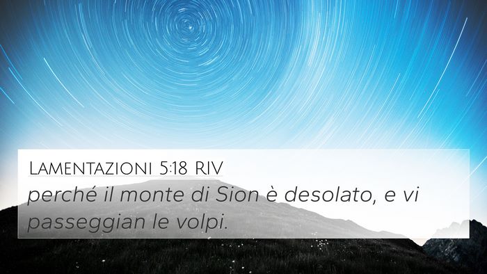 Lamentazioni 5:18 RIV Bible Verse Image