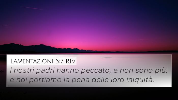 Lamentazioni 5:7 RIV Bible Verse Image