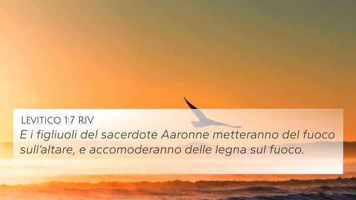 Levitico 1:7 RIV 4K Wallpaper - E i figliuoli del sacerdote Aaronne metteranno - 4K Wallpaper Bible Verse